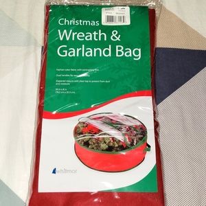 NWT!  Christmas Holiday Wreath Garland Storage Bag